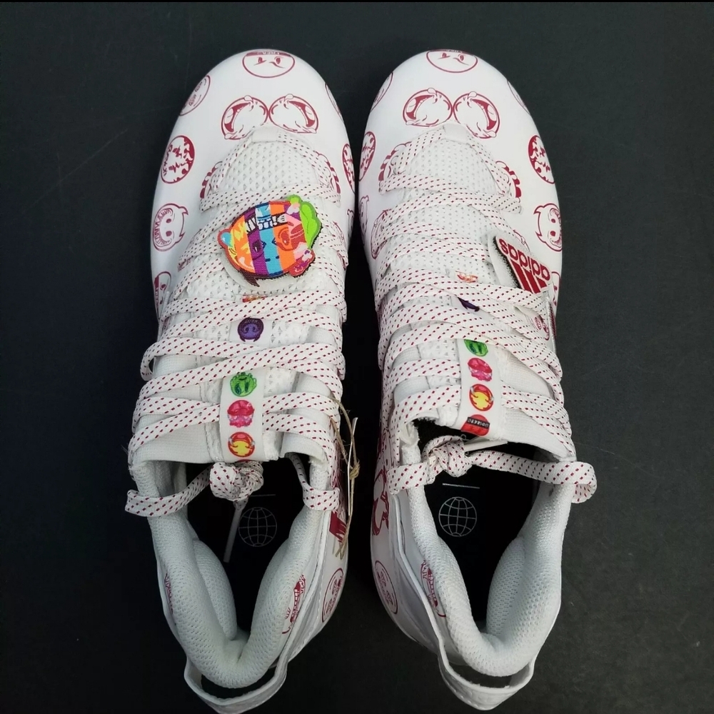 Adidas Size 8.5 Men Freak 22 Big Mood Football Cleats Shoes White Red GZ6901 - Picture 5 of 10